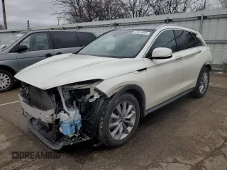 2019 Infiniti QX50 LUXE with VIN 3PCAJ5M38KF139042, listed as a Copart auction lot 41041643 with 53,668 mi miles. Bid and sale history available at carsss.com. Image 1.