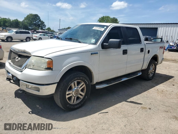 2005 Ford F-150 XLT with VIN 1FTPW14505KD82602, listed as a Copart auction lot 53318965 with 133,539 mi miles and Salvage Title. Bid and sale history available at carsss.com. Image 1.