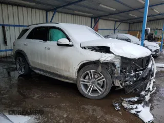 2021 Mercedes-Benz GLE 350 with VIN 4JGFB4KB1MA474612, listed as a Copart auction lot 49530735 with 77,575 mi miles and Salvage title. Bid and sale history available at DreamBid. Image 4.