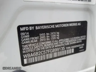 2015 BMW 6 Series 650i with VIN WBA6B2C57FGB99135, listed as a Copart auction lot 72610904 with 99,137 mi miles and Salvage Title. Bid and sale history available at carsss.com. Image 15.