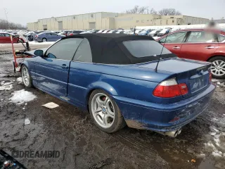 2003 BMW 3 Series 330Ci with VIN WBABS53453EV90537, listed as a Copart auction lot 44604935 with 143,530 mi miles and Salvage Title. Bid and sale history available at carsss.com. Image 2.