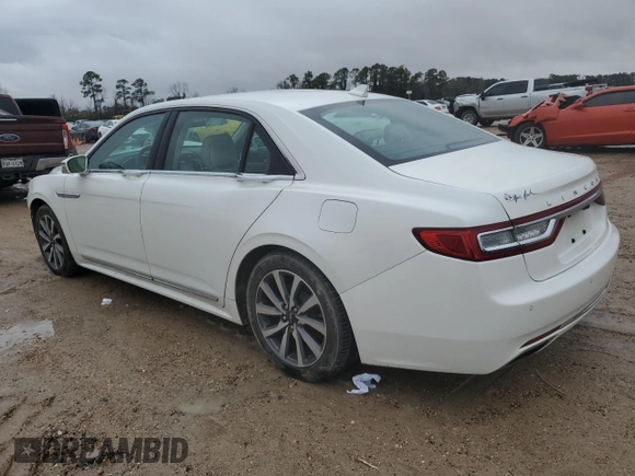 2020 Lincoln Continental Standard with VIN 1LN6L9PK2L5600373, listed as a Copart auction lot 44640525 with 75,050 mi miles and Salvage Title. Bid and sale history available at carsss.com. Image 2.
