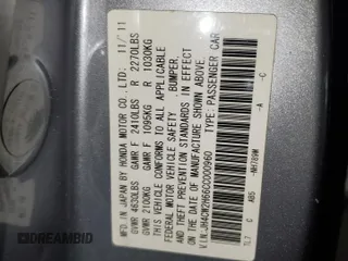 2012 Acura TSX Technology z VIN JH4CW2H66CC000960, wystawiony jako Copart lot #87088664 z przebiegiem Nie podano mil oraz Szkoda całkowita • Salvage title. Historia ofert i sprzedaży dostępna na DreamBid. Obrazek 14.