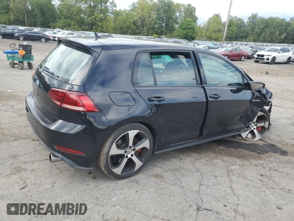 2019 Volkswagen Golf GTI S with VIN 3VW5T7AU0KM011651, listed as a Copart auction lot 70188304 with 0 mi miles and Salvage Title. Bid and sale history available at carsss.com. Image 3.