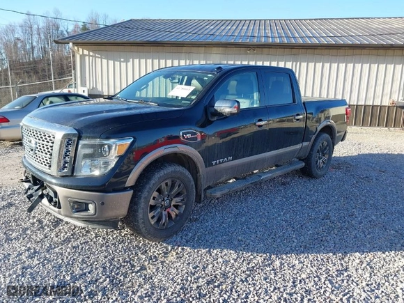 2017 Nissan Titan SV with VIN 1N6AA1E57HN516363, listed as a IAAI auction lot 41780611 with 114,749 mi miles. Bid and sale history available at carsss.com. Image 2.