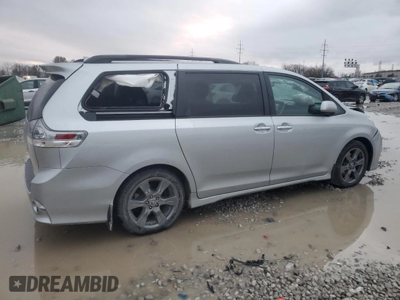 2020 Toyota Sienna SE with VIN 5TDXZ3DC4LS056244, listed as a Copart auction lot 80569924 with 33,287 mi miles and Salvage Title. Bid and sale history available at carsss.com. Image 3.