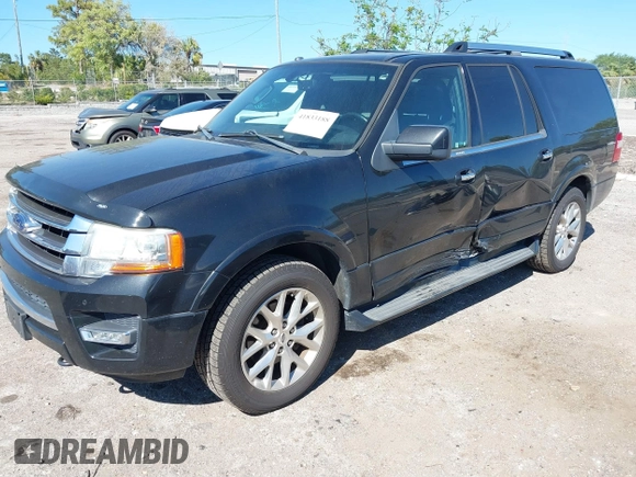 2015 Ford Expedition Max Limited with VIN 1FMJK2AT1FEF07080, listed as a IAAI auction lot 41833188 with 158,618 mi miles and . Bid and sale history available at DreamBid. Image 2.