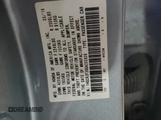 2016 Honda Accord LX with VIN 1HGCR2F36GA205926, listed as a Copart auction lot 51178145 with 134,807 mi miles and Non Repairable. Bid and sale history available at DreamBid. Image 12.
