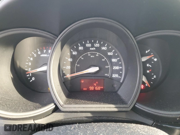 2016 Kia Rio LX with VIN KNADM4A30G6671355, listed as a Copart auction lot 48075515 with 98,168 mi miles and Salvage Title. Bid and sale history available at carsss.com. Image 9.
