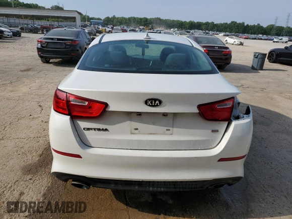 2015 Kia Optima LX with VIN 5XXGM4A71FG425904, listed as a Copart auction lot 59756495 with 143,664 mi miles and Salvage title. Bid and sale history available at DreamBid. Image 6.