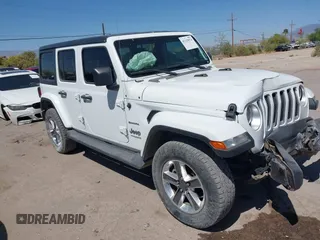 2020 Jeep Wrangler Unlimited Sahara с VIN 1C4HJXEN3LW159867, выставлен на аукционе IAAI как лот 42325074 с пробегом 76 185 миль миль и . История ставок и продаж доступна на DreamBid. Изображение 1.