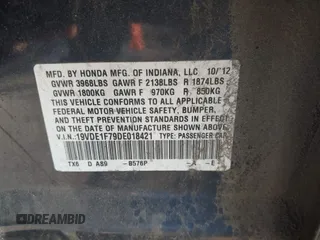 2013 Acura ILX Tech Pkg with VIN 19VDE1F79DE018421, listed as a IAAI auction lot 41115067 with 245,151 mi miles. Bid and sale history available at carsss.com. Image 9.