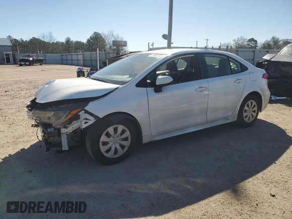 2020 Toyota Corolla L with VIN JTDDPRAEXLJ035784, listed as a Copart auction lot 47840185 with 98,268 mi miles and Salvage Title. Bid and sale history available at carsss.com. Image 1.