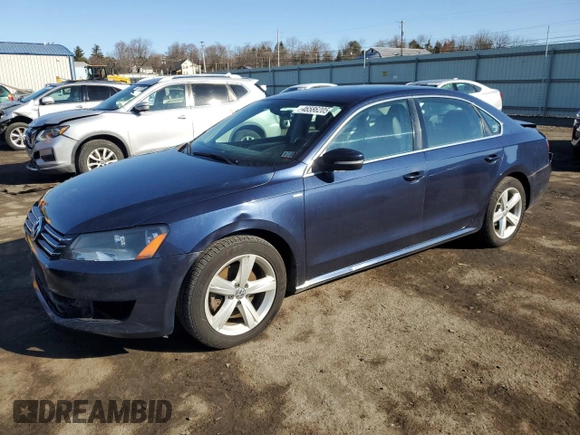2014 Volkswagen Passat Wolfsburg Edition z VIN 1VWAT7A35EC030742, wystawiony jako Copart lot #46586205 z przebiegiem 185 690 mil mil oraz Szkoda całkowita • Salvage title. Historia ofert i sprzedaży dostępna na DreamBid. Obrazek 1.