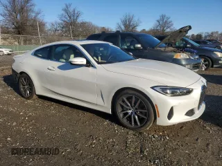 2022 BMW 4 Series 430i xDrive with VIN WBA73AP08NCH76285, listed as a Copart auction lot 85559554 with 25,366 mi miles and Salvage Title. Bid and sale history available at DreamBid. Image 4.