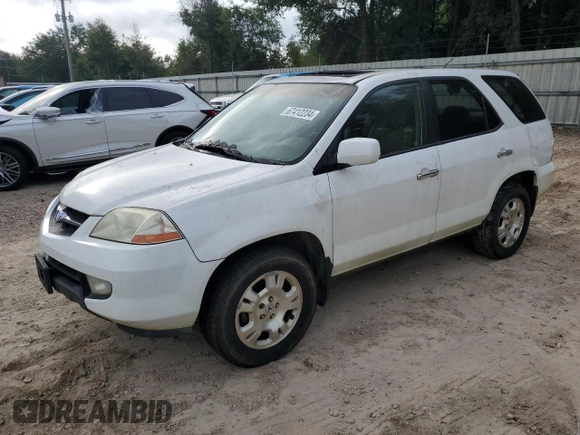 2002 Acura MDX with VIN 2HNYD18242H505745, listed as a Copart auction lot 67412234 with 264,596 mi miles and Salvage Title. Bid and sale history available at carsss.com. Image 1.