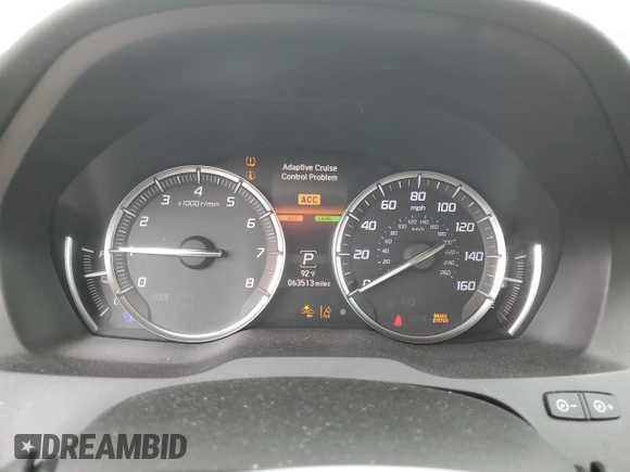 2019 Acura MDX Sport Hybrid w/Technology Pkg with VIN 5J8YD7H53KL000884, listed as a Copart auction lot 59108484 with 63,513 mi miles and Non Repairable. Bid and sale history available at carsss.com. Image 9.