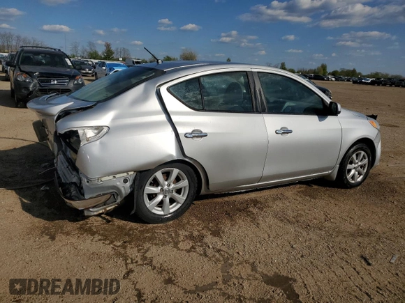 2013 Nissan Versa S Plus with VIN 3N1CN7AP6DL884718, listed as a Copart auction lot 55601705 with 65,622 mi miles and Salvage title. Bid and sale history available at DreamBid. Image 3.
