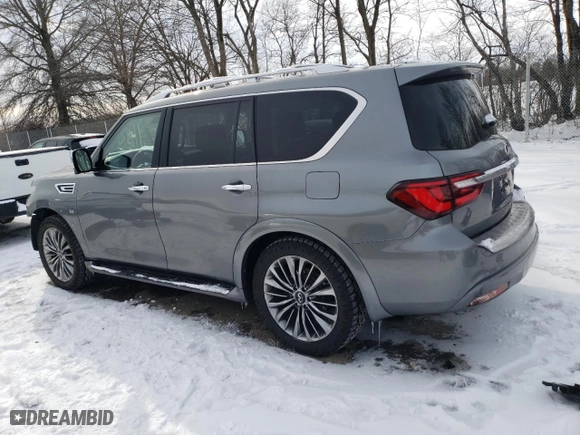 2018 Infiniti QX80 LUXE with VIN JN8AZ2NC0J9441072, listed as a Copart auction lot 45021625 with 79,946 mi miles and Salvage Title. Bid and sale history available at carsss.com. Image 2.