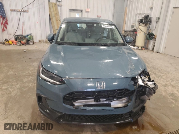 2023 Honda HR-V LX with VIN 3CZRZ2H31PM745770, listed as a Copart auction lot 43449055 with 29,420 mi miles and Salvage title. Bid and sale history available at DreamBid. Image 5.