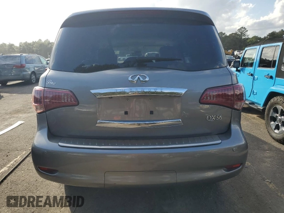 2011 Infiniti QX56 7-passenger with VIN JN8AZ2NE2B9000336, listed as a Copart auction lot 78313144 with 188,676 mi miles and Salvage Title. Bid and sale history available at carsss.com. Image 6.