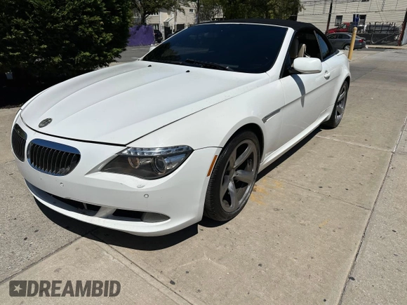 2009 BMW 6 Series 650i z VIN WBAEB53599C224302, wystawiony jako Copart lot #55150865 z przebiegiem 123 706 mil mil oraz Szkoda całkowita • Salvage title. Historia ofert i sprzedaży dostępna na DreamBid. Obrazek 1.