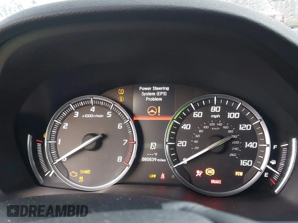 2015 Acura MDX Tech Pkg with VIN 5FRYD4H43FB022153, listed as a IAAI auction lot 41496232 with 80,839 mi miles. Bid and sale history available at carsss.com. Image 7.