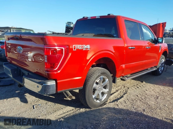 2023 Ford F-150 XL with VIN 1FTFW1E50PKF48369, listed as a IAAI auction lot 41090142 with 10,710 mi miles. Bid and sale history available at carsss.com. Image 4.