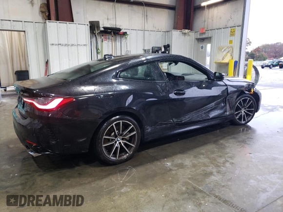 2022 BMW 4 Series 430i xDrive with VIN WBA73AP08NCJ13232, listed as a Copart auction lot 76399214 with 32,734 mi miles and Salvage Title. Bid and sale history available at DreamBid. Image 3.