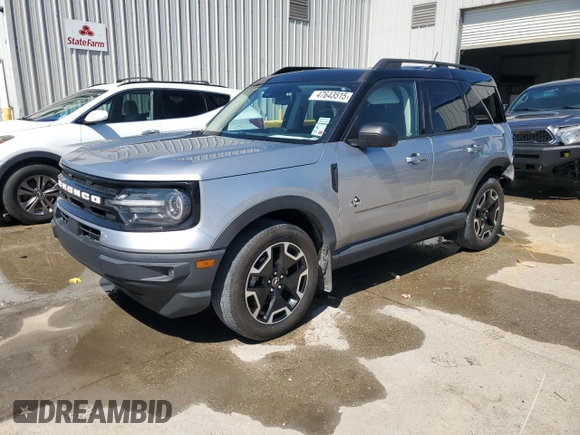 2021 Ford Bronco Sport Outer Banks z VIN 3FMCR9C69MRA98325, wystawiony jako Copart lot #47643515 z przebiegiem 63 738 mil mil oraz Szkoda całkowita • Salvage title. Historia ofert i sprzedaży dostępna na DreamBid. Obrazek 1.