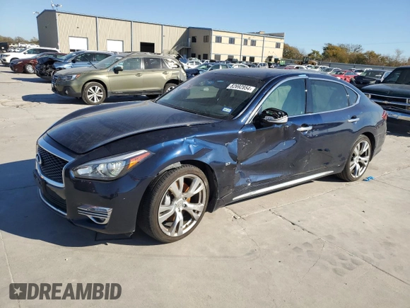 2018 Infiniti Q70 Luxe with VIN JN1BY1PP1JM330463, listed as a Copart auction lot 82692854 with 66,300 mi miles and Salvage title. Bid and sale history available at DreamBid. Image 1.