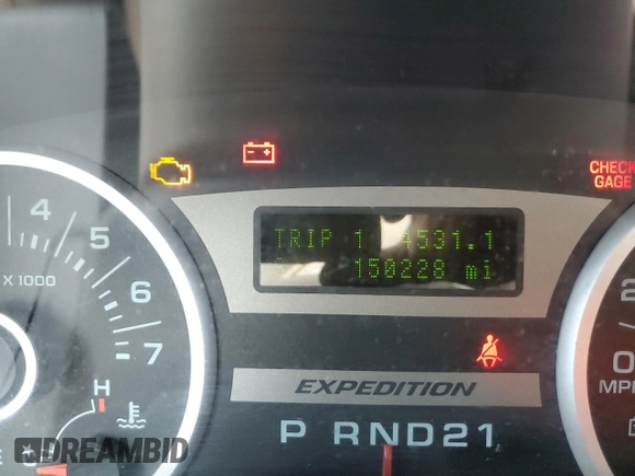 2006 Ford Expedition Eddie Bauer с VIN 1FMFU18556LA71749, выставлен на аукционе Copart как лот 43869655 с пробегом 150 228 миль миль и Списание • Salvage title. История ставок и продаж доступна на DreamBid. Изображение 9.