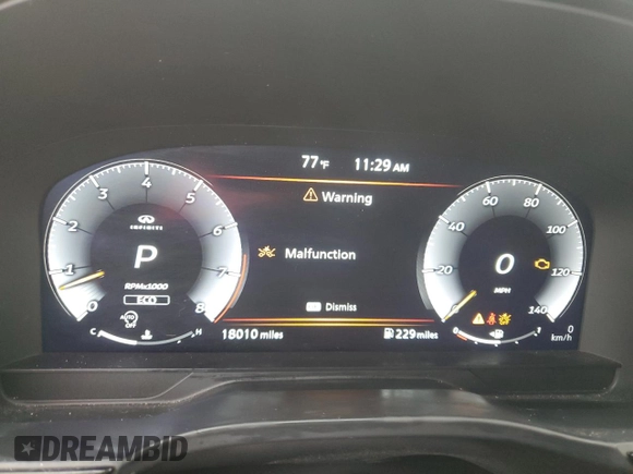 2024 Infiniti QX60 Autograph with VIN 5N1DL1HU3RC340451, listed as a Copart auction lot 62314735 with 18,010 mi miles and Salvage title. Bid and sale history available at DreamBid. Image 9.