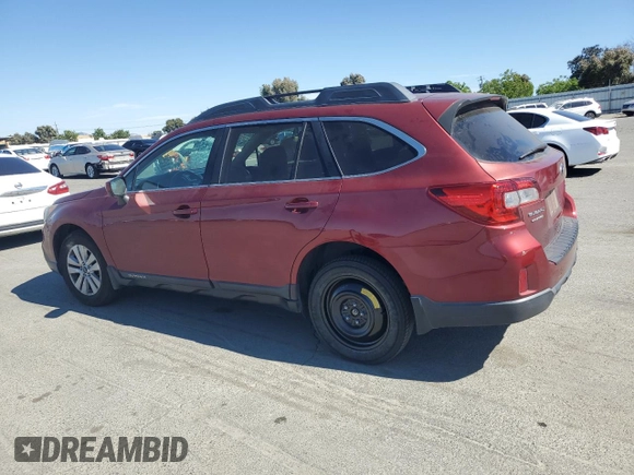 2015 Subaru Outback Premium with VIN 4S4BSADC8F3343655, listed as a Copart auction lot 58001215 with 139,252 mi miles and Salvage title. Bid and sale history available at DreamBid. Image 2.