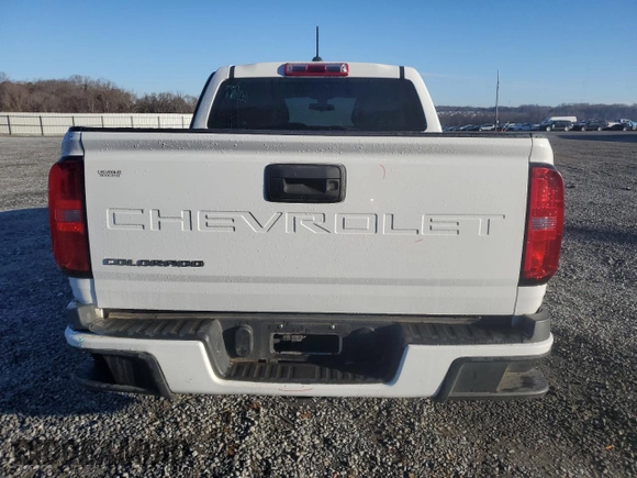 2021 Chevrolet Colorado 2WD Work Truck with VIN 1GCGSBEA9M1100524, listed as a Copart auction lot 42300775 with 44,899 mi miles and Salvage Title. Bid and sale history available at carsss.com. Image 6.