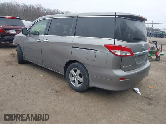 2012 Nissan Quest SL with VIN JN8AE2KP0C9045679, listed as a IAAI auction lot 41802148 with 165,105 mi miles and . Bid and sale history available at carsss.com. Image 3.