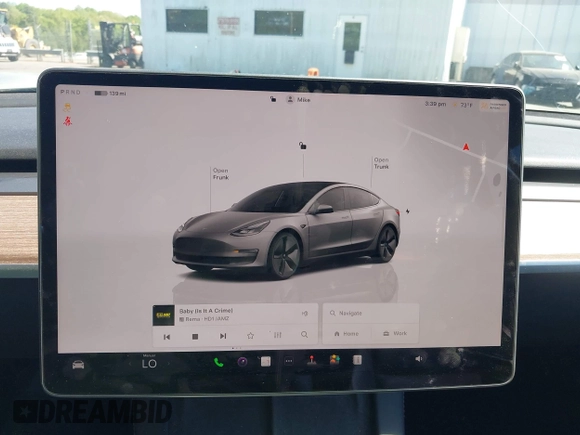 2023 Tesla Model 3 with VIN 5YJ3E1EA6PF645110, listed as a IAAI auction lot 42044357 with 24,352 mi miles and . Bid and sale history available at DreamBid. Image 7.