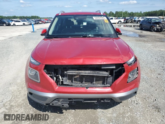 2022 Hyundai Venue SEL with VIN KMHRC8A34NU177006, listed as a Copart auction lot 58404985 with 80,469 mi miles and Salvage title. Bid and sale history available at DreamBid. Image 5.