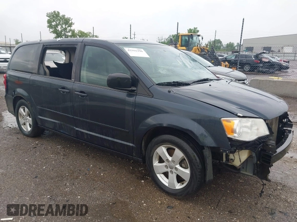 2013 Dodge Grand Caravan SE with VIN 2C4RDGBG8DR736291, listed as a IAAI auction lot 42161396 with Not Provided miles and . Bid and sale history available at DreamBid. Image 1.