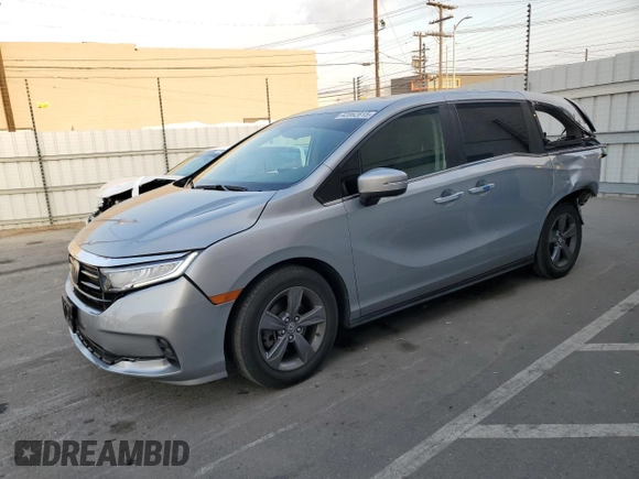2022 Honda Odyssey EX with VIN 5FNRL6H54NB030743, listed as a Copart auction lot 42062815 with 42,294 mi miles and Salvage Title. Bid and sale history available at DreamBid. Image 1.
