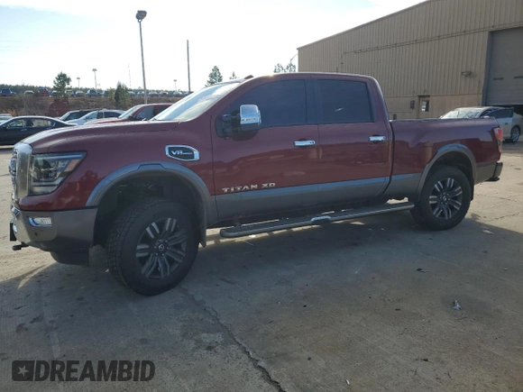 2021 Nissan Titan SV z VIN 1N6AA1FBXMN513634, wystawiony jako Copart lot #41454345 z przebiegiem 110 134 mil mil oraz Szkoda całkowita • Salvage title. Historia ofert i sprzedaży dostępna na DreamBid. Obrazek 1.