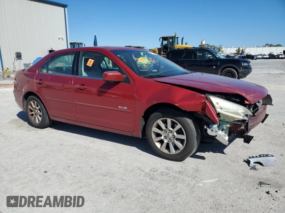 2008 Mercury Milan with VIN 3MEHM07ZX8R630954, listed as a Copart auction lot 48055455 with 282,410 mi miles and Salvage Title. Bid and sale history available at carsss.com. Image 4.