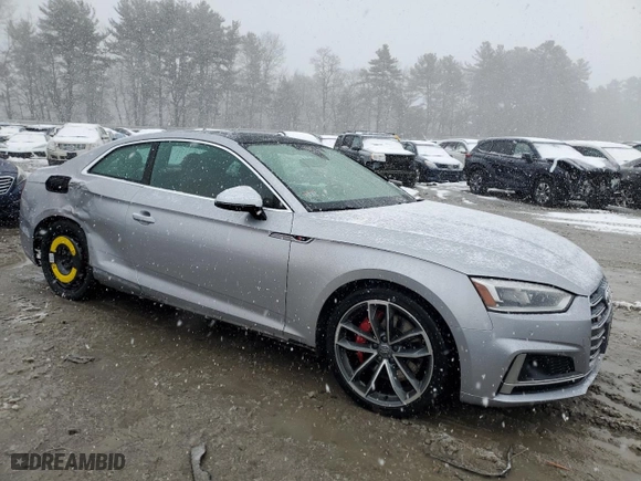 2018 Audi S5 Coupe Prestige with VIN WAUR4AF53JA077491, listed as a Copart auction lot 40217344 with 63,305 mi miles. Bid and sale history available at carsss.com. Image 4.