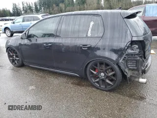 2013 Volkswagen Golf GTI Driver's Edition with VIN WVWHD7AJ6DW135459, listed as a Copart auction lot 86168134 with 124,653 mi miles and Salvage title. Bid and sale history available at DreamBid. Image 2.