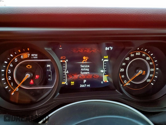 2024 Jeep Wrangler Sport S with VIN 1C4PJXDG3RW253142, listed as a Copart auction lot 52560035 with 2,667 mi miles and Salvage title. Bid and sale history available at DreamBid. Image 9.