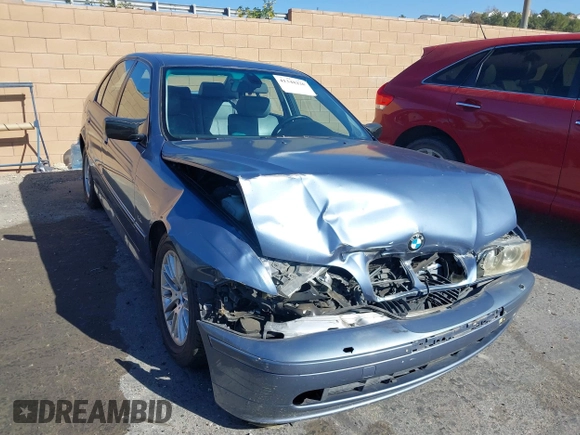 2002 BMW 5 Series 530iA with VIN WBADT63472CH92630, listed as a IAAI auction lot 41348220 with Not Provided miles. Bid and sale history available at carsss.com. Image 1.