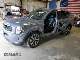 2022 Kia Telluride S with VIN 5XYP6DHC5NG243646, listed as a Copart auction lot 56731675 with 104,057 mi miles and Salvage title. Bid and sale history available at DreamBid. Image 1.