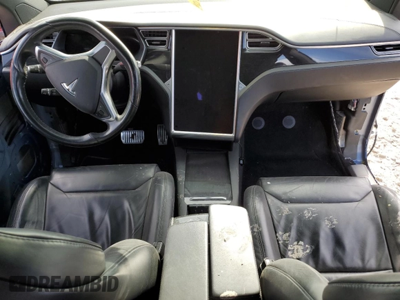2016 Tesla Model X 70D with VIN 5YJXCAE27GF025513, listed as a Copart auction lot 49345345 with Not Provided miles and Salvage Title. Bid and sale history available at DreamBid. Image 8.