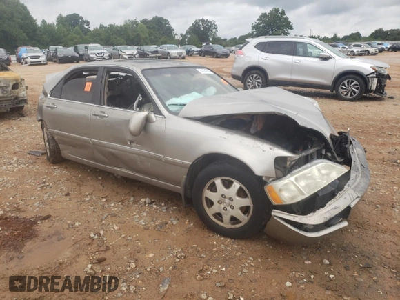 2002 Acura RL with VIN JH4KA96502C004661, listed as a Copart auction lot 64204784 with 0 mi miles and Salvage Title. Bid and sale history available at carsss.com. Image 4.