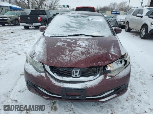 2014 Honda Civic Sedan LX with VIN 19XFB2F56EE057966, listed as a Copart auction lot 87998545 with 127,879 mi miles and Salvage Title. Bid and sale history available at carsss.com. Image 5.